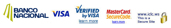 E-Commerce Logos - Banco Nacional / VISA / Verified by VISA / MasterCard SecureCode / ICLC.WS
